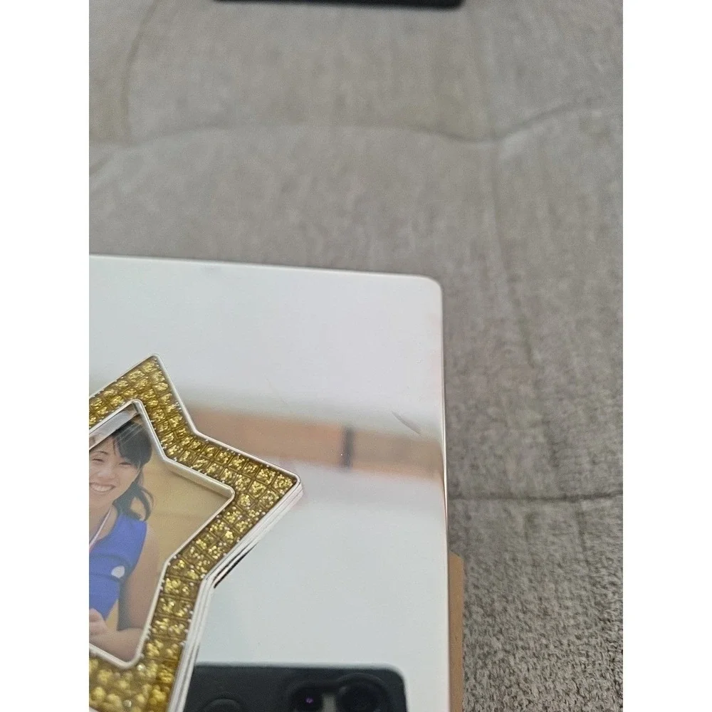 Things Remembered Silver Mirror‎ Gold Star Bling Album NWB DiscolorationOnMirror